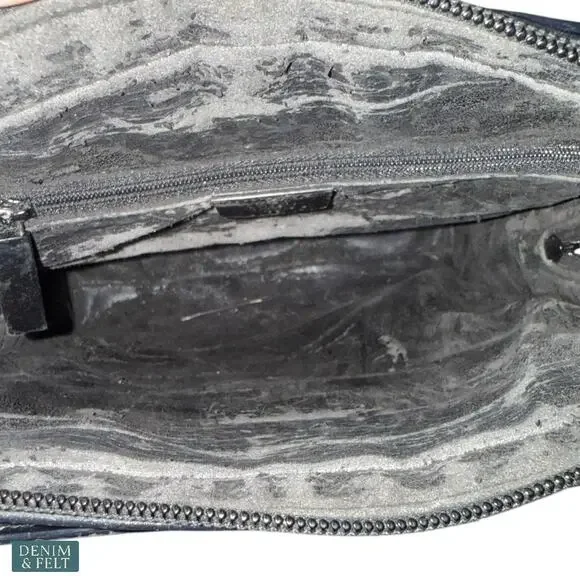 Gucci Black GG Logo Shoulder Tote Work Bag Classic Designer Style PVC Purse - Picture 11 of 16